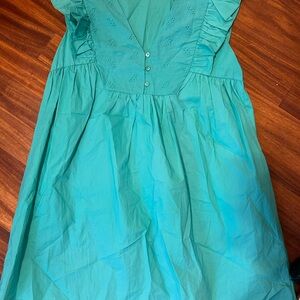 Teal Ruffled Dress